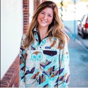 🦉RARE Patagonia Synchilla Fleece Harnvest Moon Owl Printed Sweater